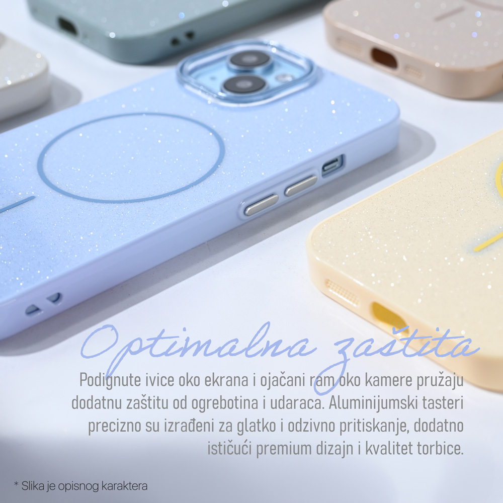 Torbica Magsafe Sparkle Dust za iPhone 17 6.3 plava