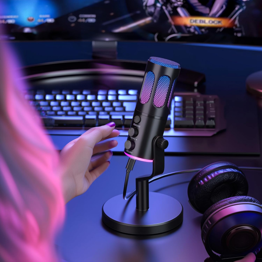 Mikrofon SU8 RGB crni