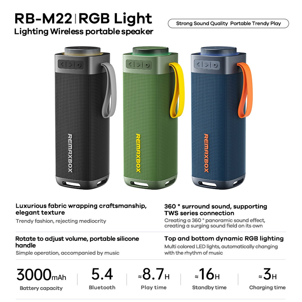 Bluetooth zvucnik REMAX RB-M22 plavi