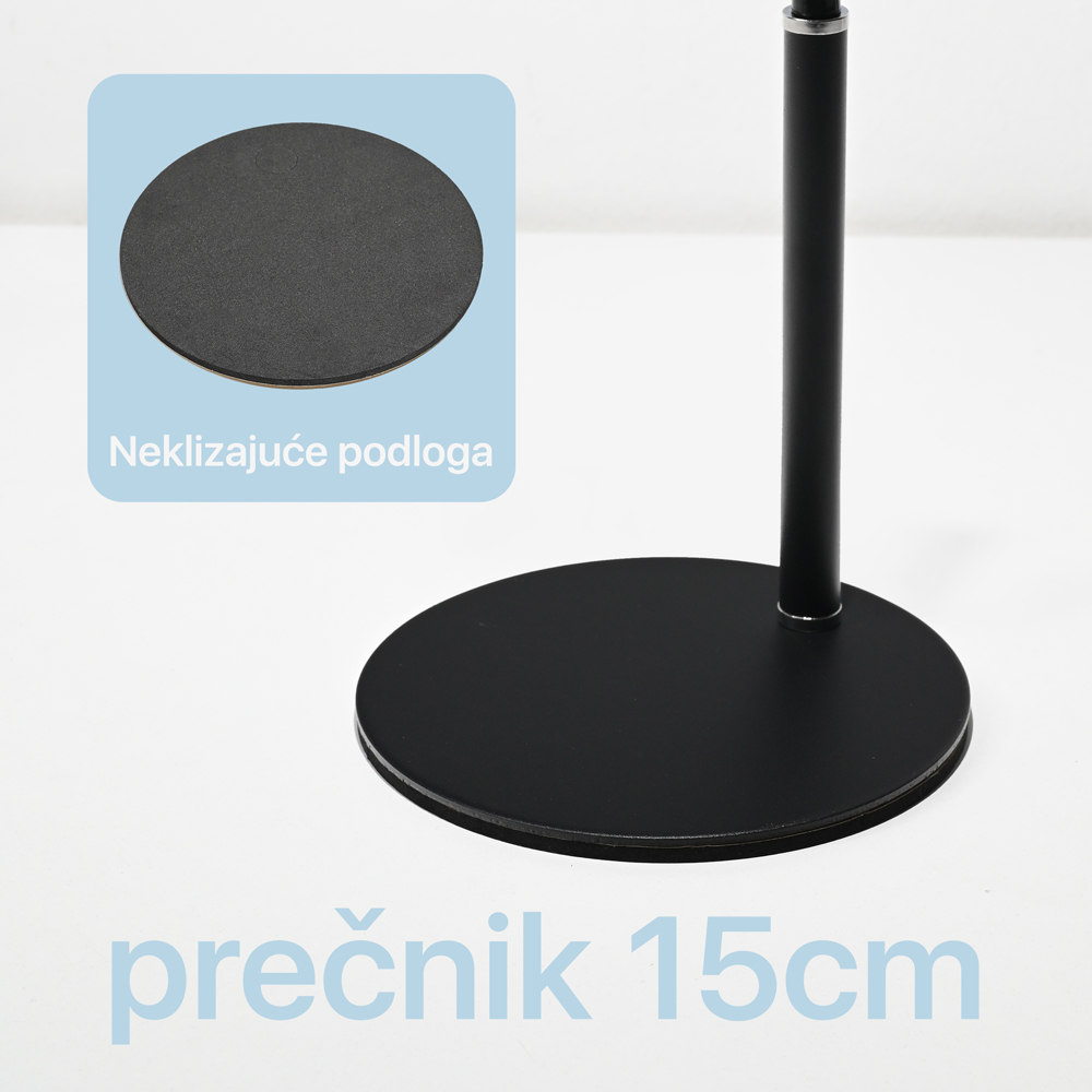 Desktop drzac za mobilni telefon fleksibilni crni