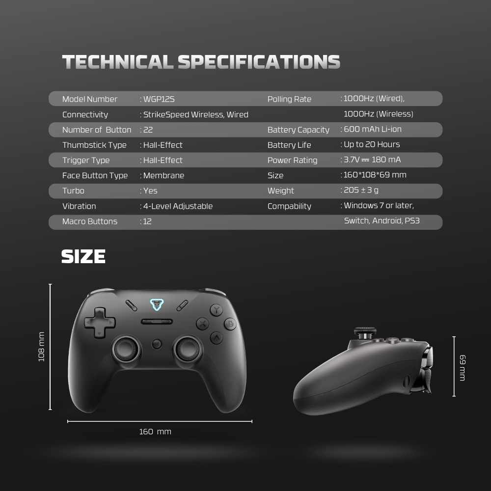 Joypad wireless Fantech WGP12S Revolver III crni