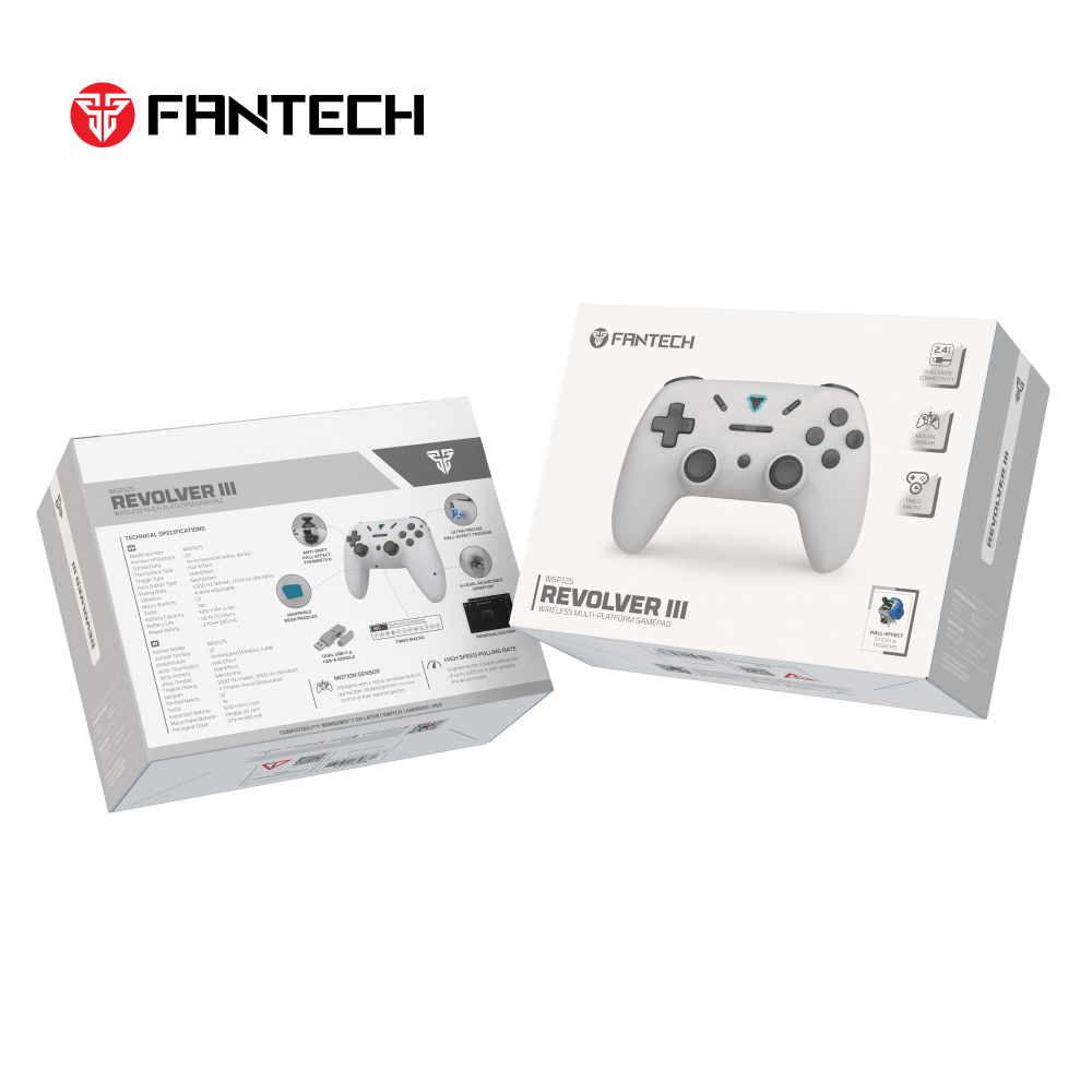 Joypad wireless Fantech WGP12S Revolver III sivi