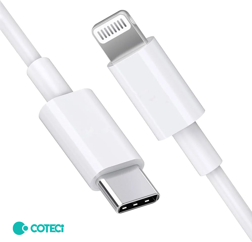 Data kabl Coteci CS2165 3A PD na iPhone lightning beli 1m