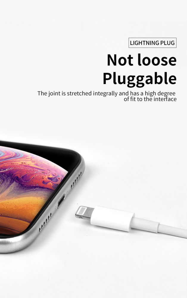 Data kabl Coteci CS2165 3A PD na iPhone lightning beli 1m