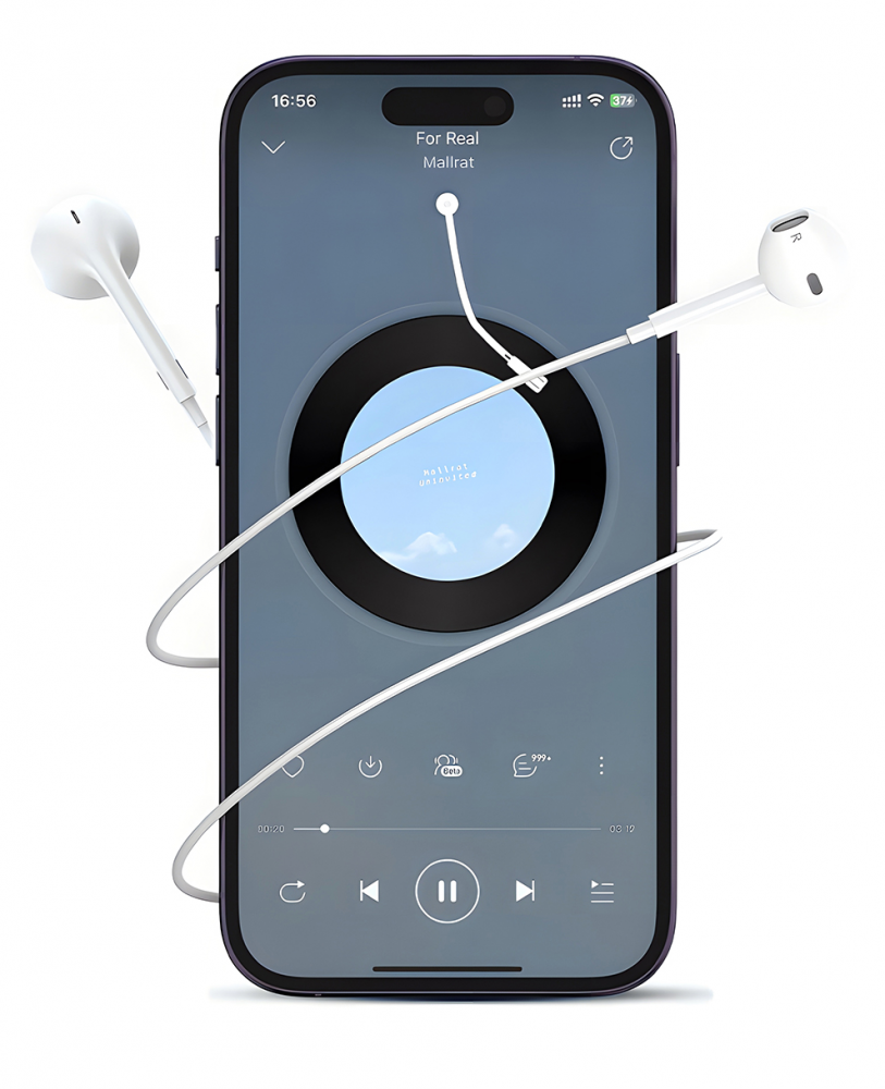 Slusalice Coteci MS-031 za iPhone lightning bele