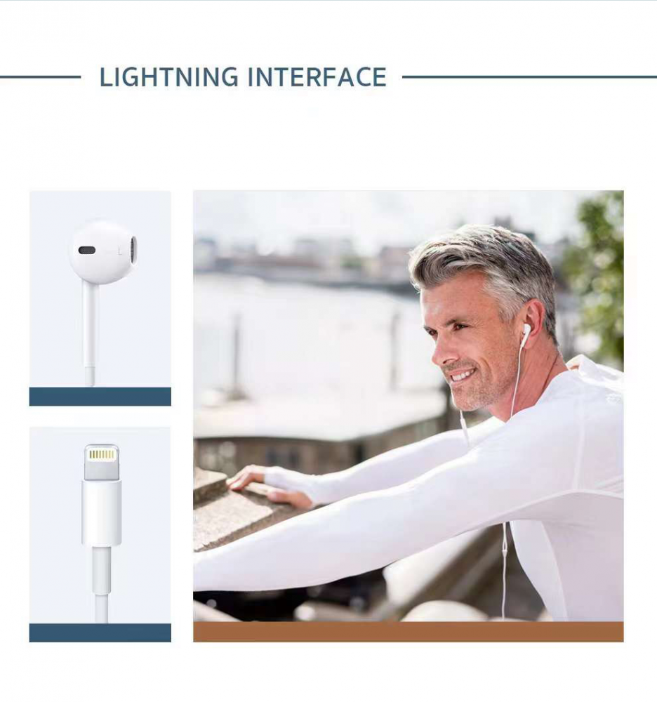 Slusalice Coteci MS-031 za iPhone lightning bele