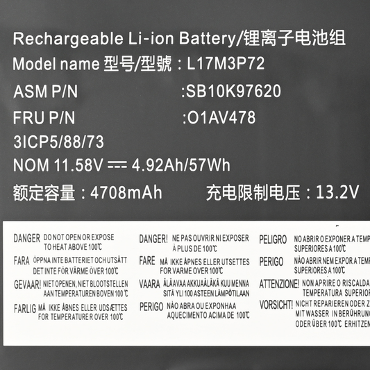 Baterija za laptop Lenovo T480s HQ2200 B