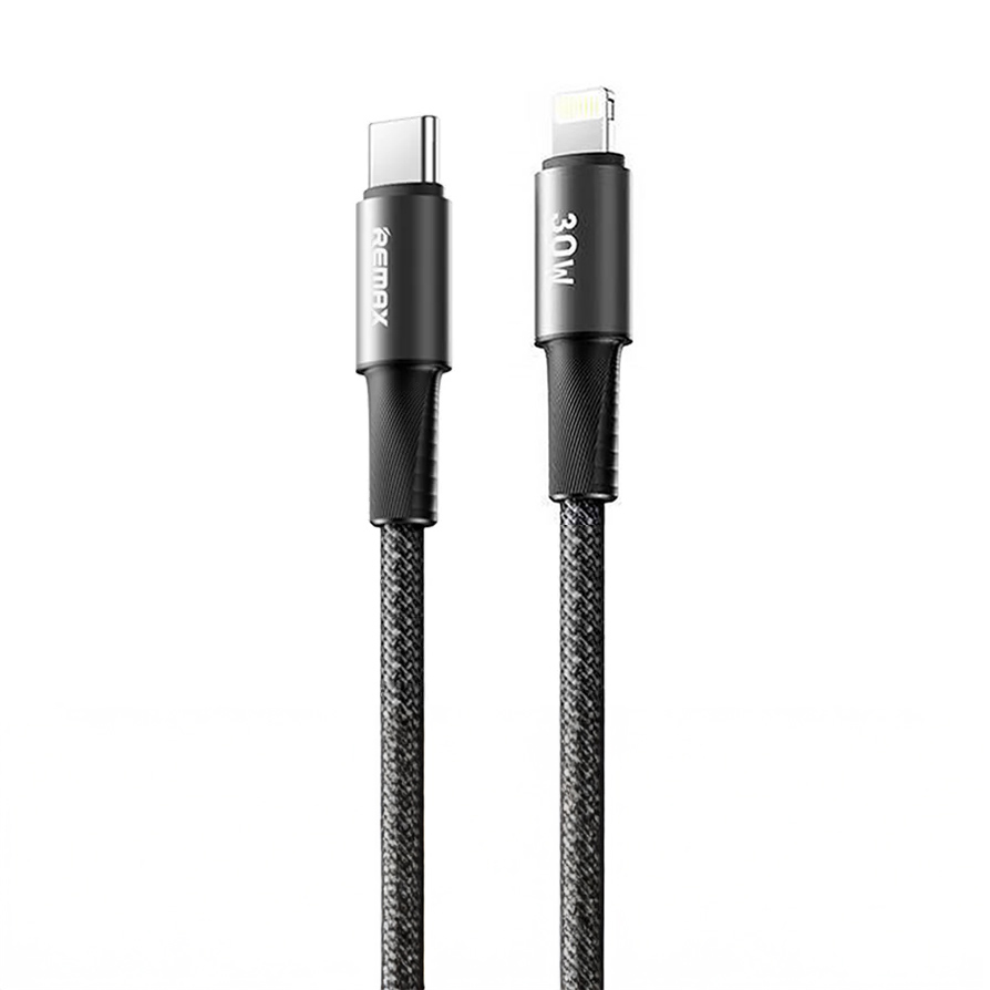 Data kabl REMAX Velocity CB25 Fast charging 30W Type C na iPhone lightning 1.2M crni