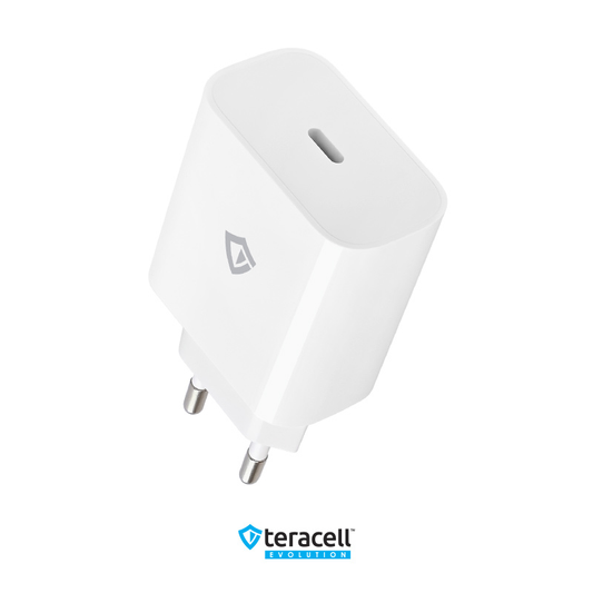 Kucni punjac Teracell Evolution TC-18 PD Fast charging 30W sa PD iPhone lightning kablom beli CE