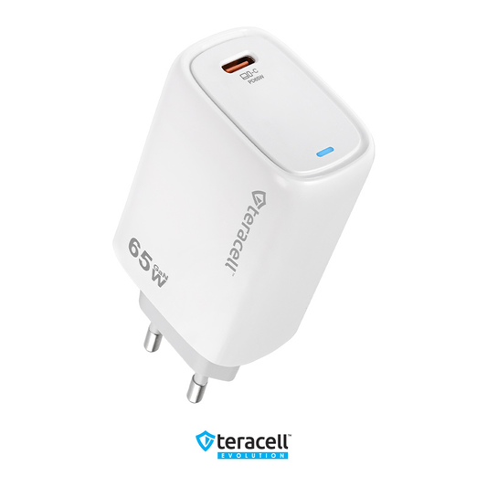 Kucni punjac Teracell Evolution TC-20, GAN, PD Fast charging 65W sa PD type C kablom beli CE