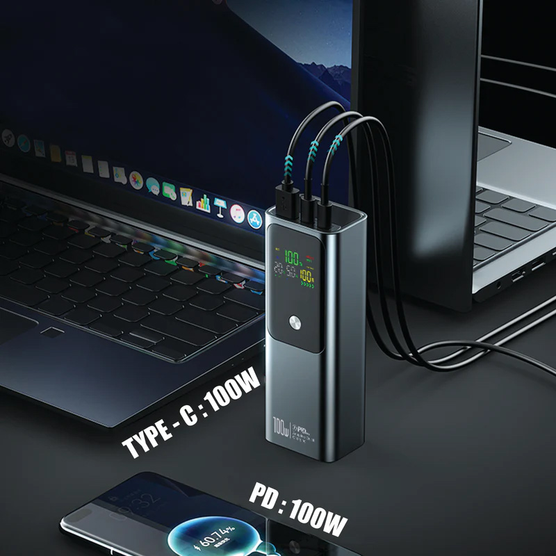 Power bank prenosiva baterija Oxpower PD100W 20000mAh crna