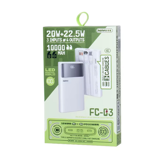 Power bank prenosiva baterija REMAX FC-03 20W+22.5W 10000mAh bela