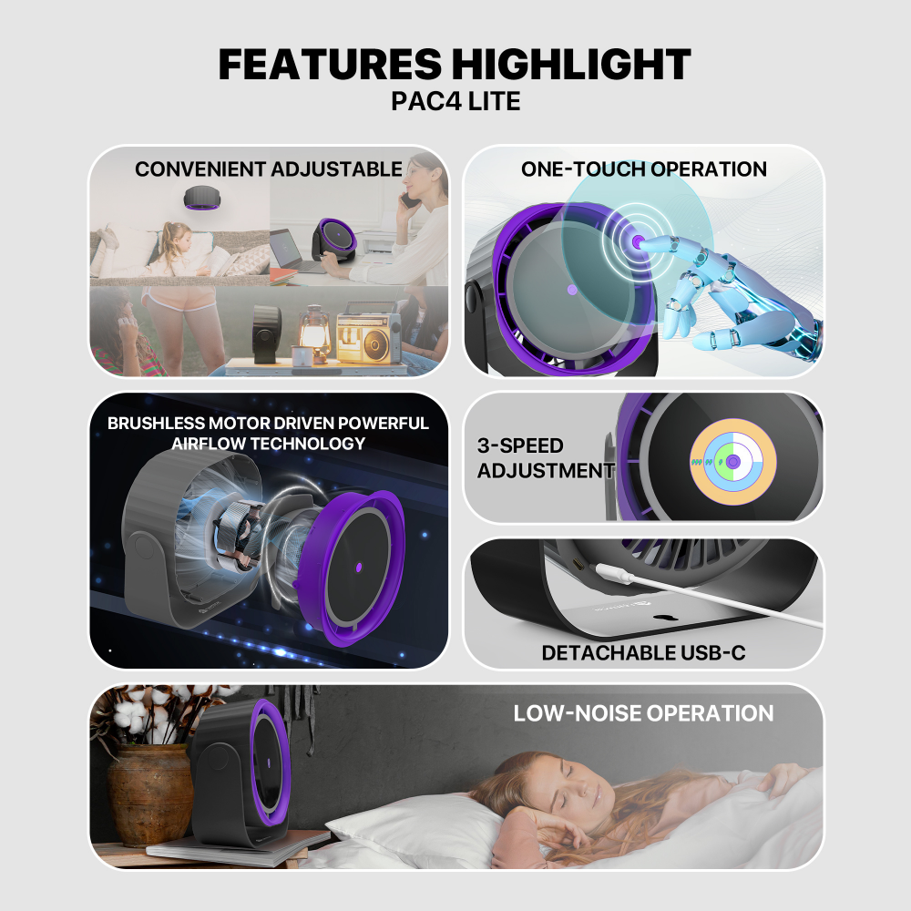Prenosni ventilator Fantech PAC4 Light sivi