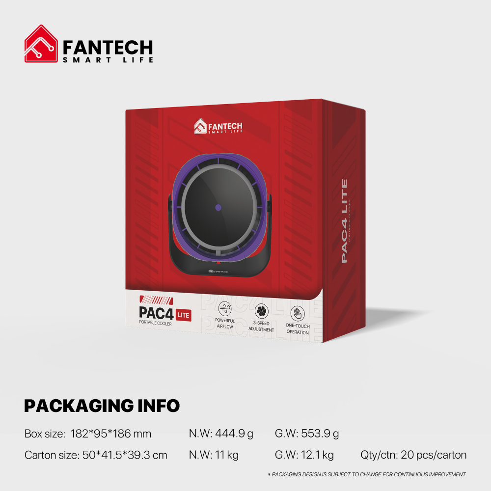Prenosni ventilator Fantech PAC4 Light sivi