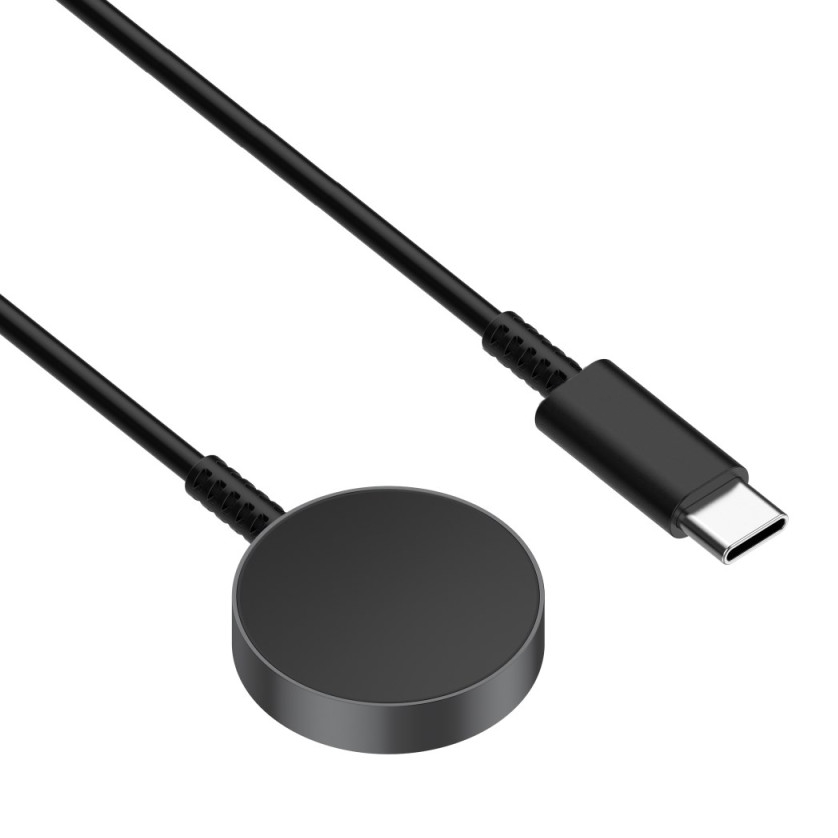 Punjac za Samsung Galaxy watch 7, 6, 5, 4, 3, Active 1, 2 Classic, FE, Ultra, Type C crni