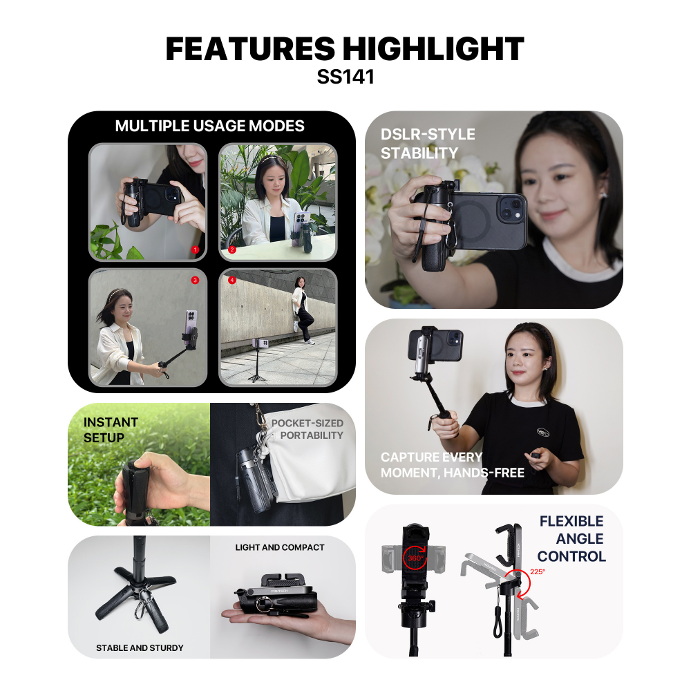 Selfie stick Fantech SS141 selfi stap crni