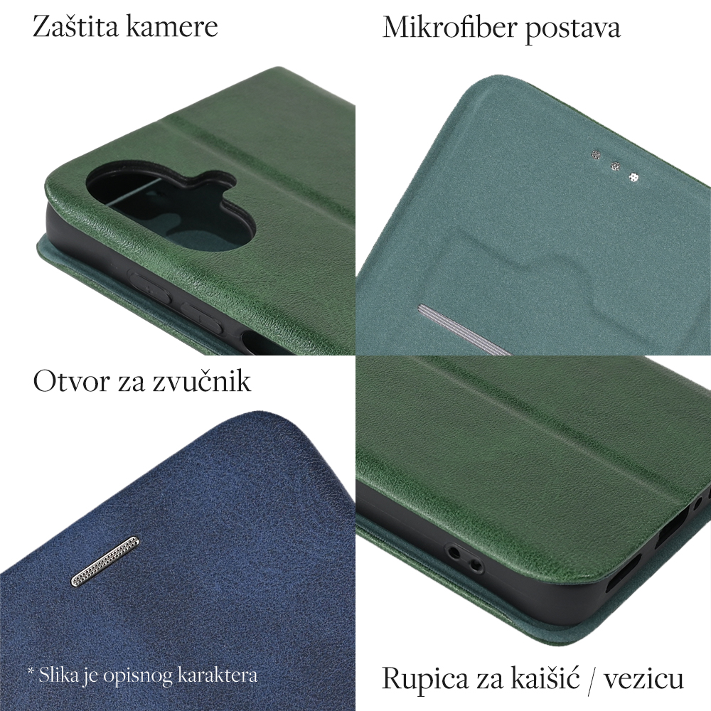 Torbica Teracell Elegant Flip za Xiaomi Redmi 14C/Redmi A4 crna