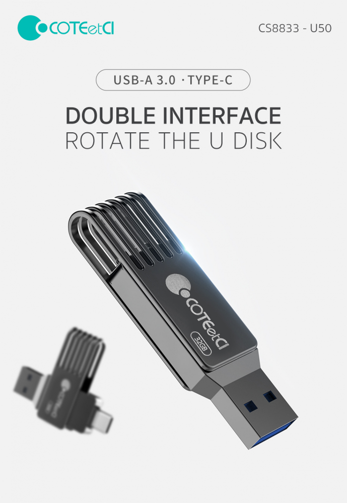 USB flash memorija Coteci CS8833 128GB USB 3.0/Type C