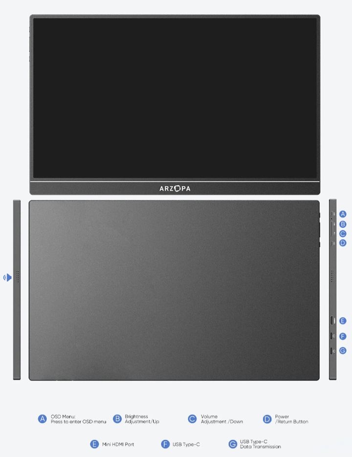 Eksterni prenosni monitor Arzopa S1 15,6 inch FHD