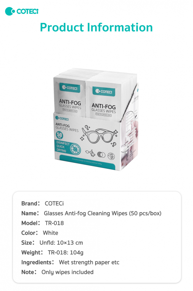 Maramice Coteci TR-018 Anti-fog set 50 kom