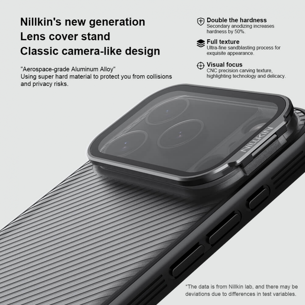 Torbica Nillkin CamShield Prop za iPhone 17 Pro 6.3 crna (transparent kamera)