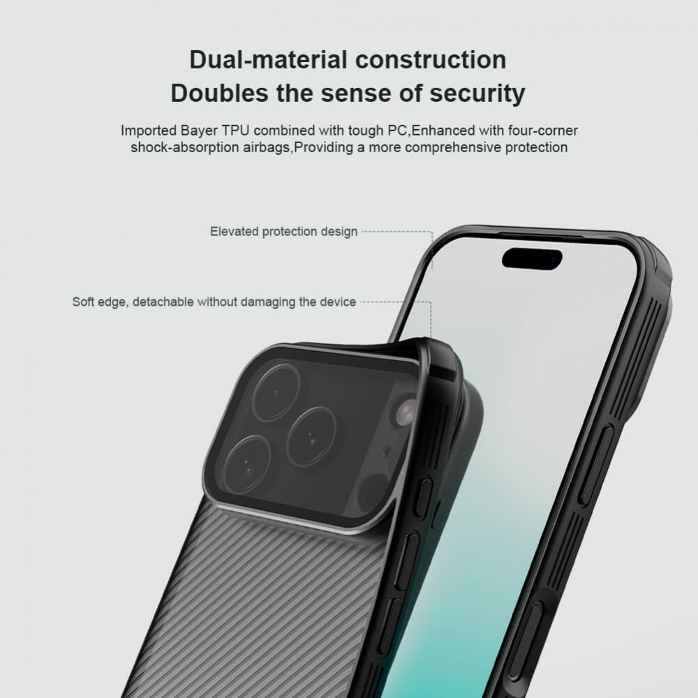 Torbica Nillkin CamShield Prop za iPhone 17 Pro 6.3 crna (transparent kamera)