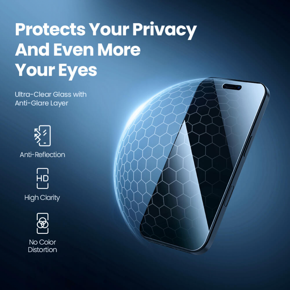 Zastitno staklo Tempered glass Nillkin Guardian Privacy za iPhone 17 Pro 6.3 (sa kalupom)