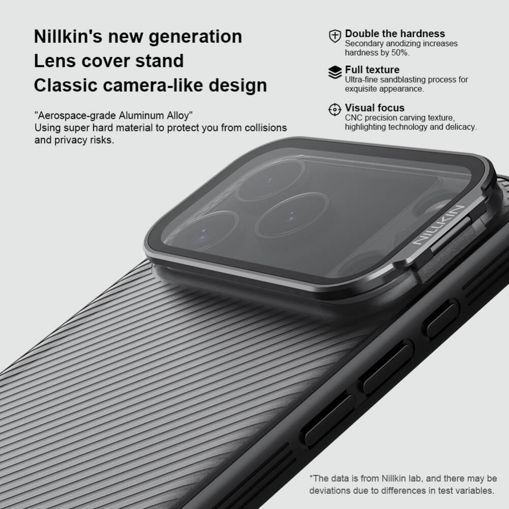 Torbica Nillkin CamShield Prop za iPhone 17 Pro Max 6.9 crna (transparent kamera)