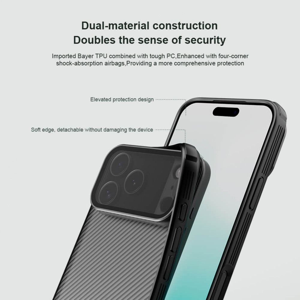Torbica Nillkin CamShield Prop za iPhone 17 Pro Max 6.9 crna (transparent kamera)