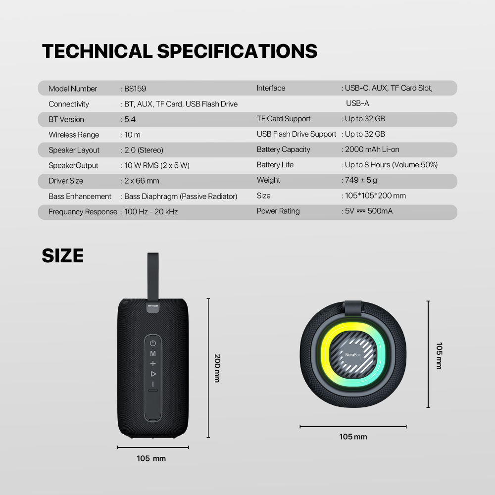 Bluetooth zvucnik Fantech BS159 NeraBox crveni