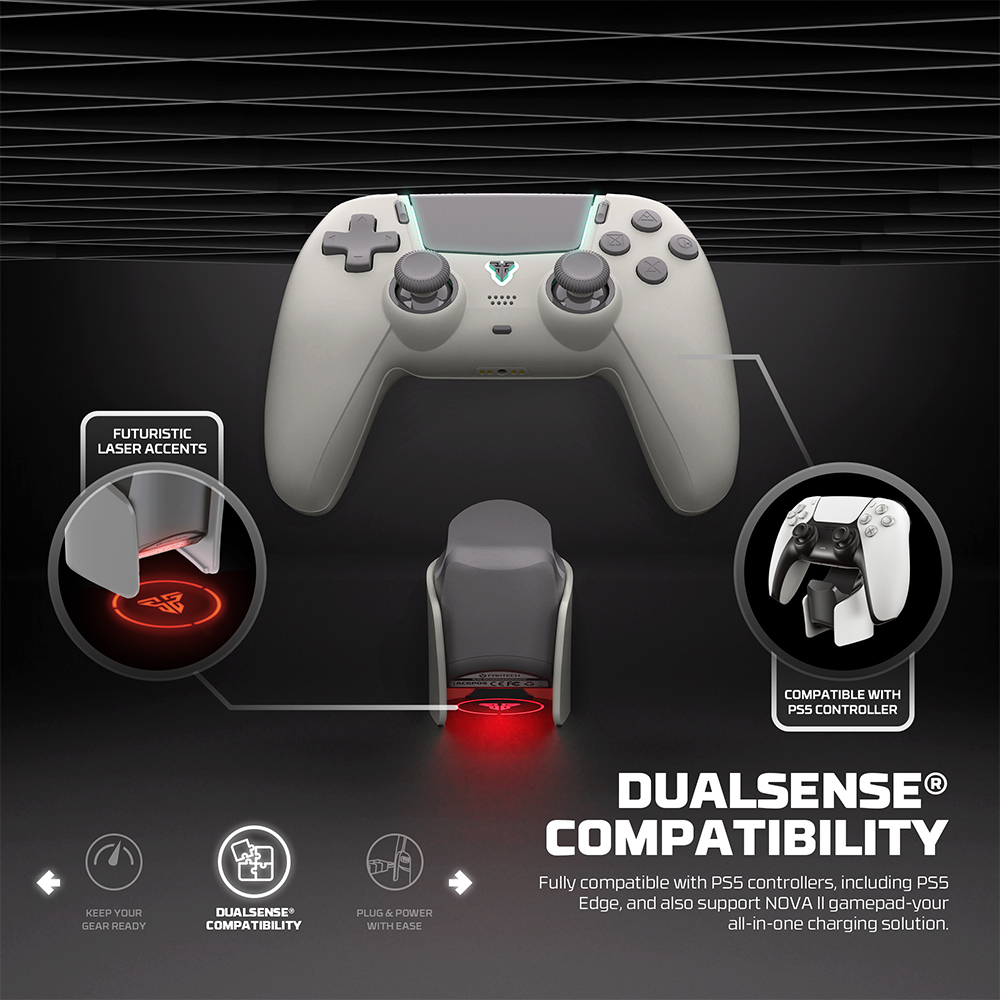 Joypad wireless charging dock Fantech ACGP05 WGP16, PS5 compatible sivi