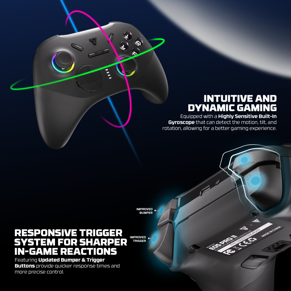 Joypad wireless Fantech WGP15V2 EOS PRO II multiplatform RGB crni