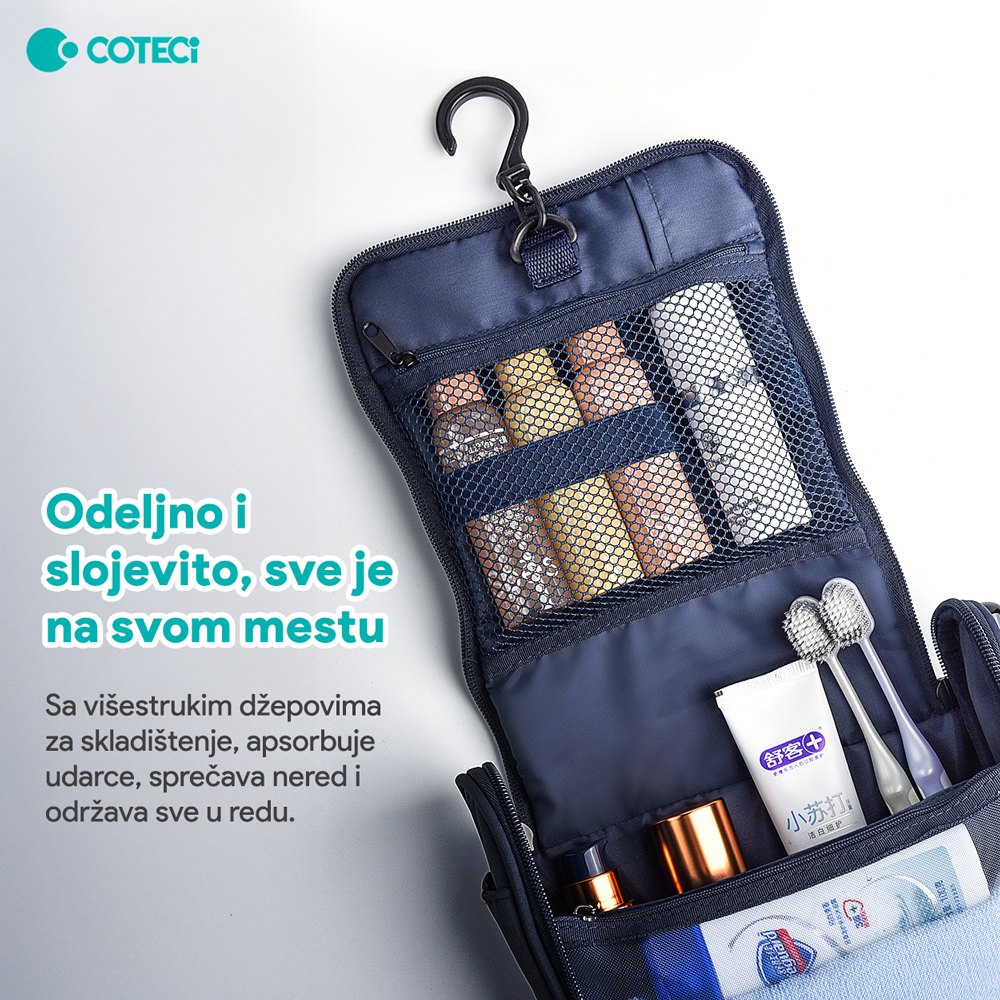Torba za kozmetiku Coteci siva