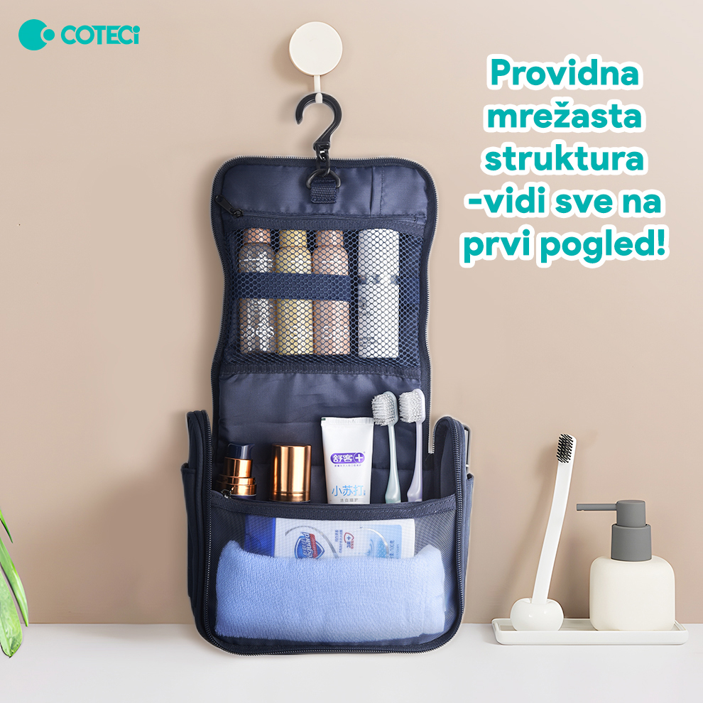 Torba za kozmetiku Coteci siva