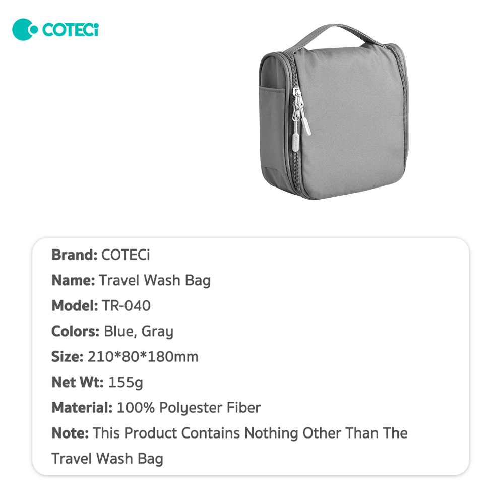 Torba za kozmetiku Coteci siva