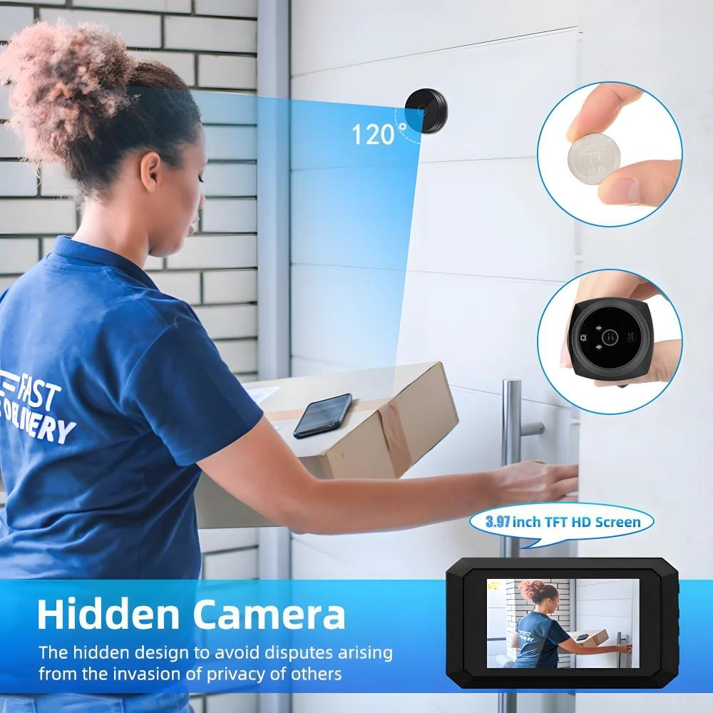 Video pametno zvono JWD Cat Eye za vrata ugradno Wireless
