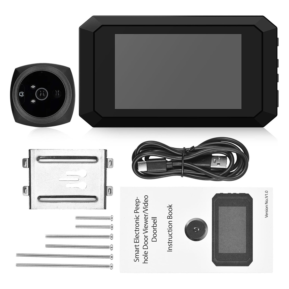 Video pametno zvono JWD Cat Eye za vrata ugradno Wireless