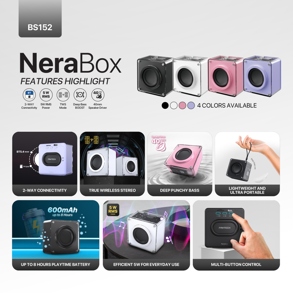 Bluetooth zvucnik Fantech BS152 NeraBox roze