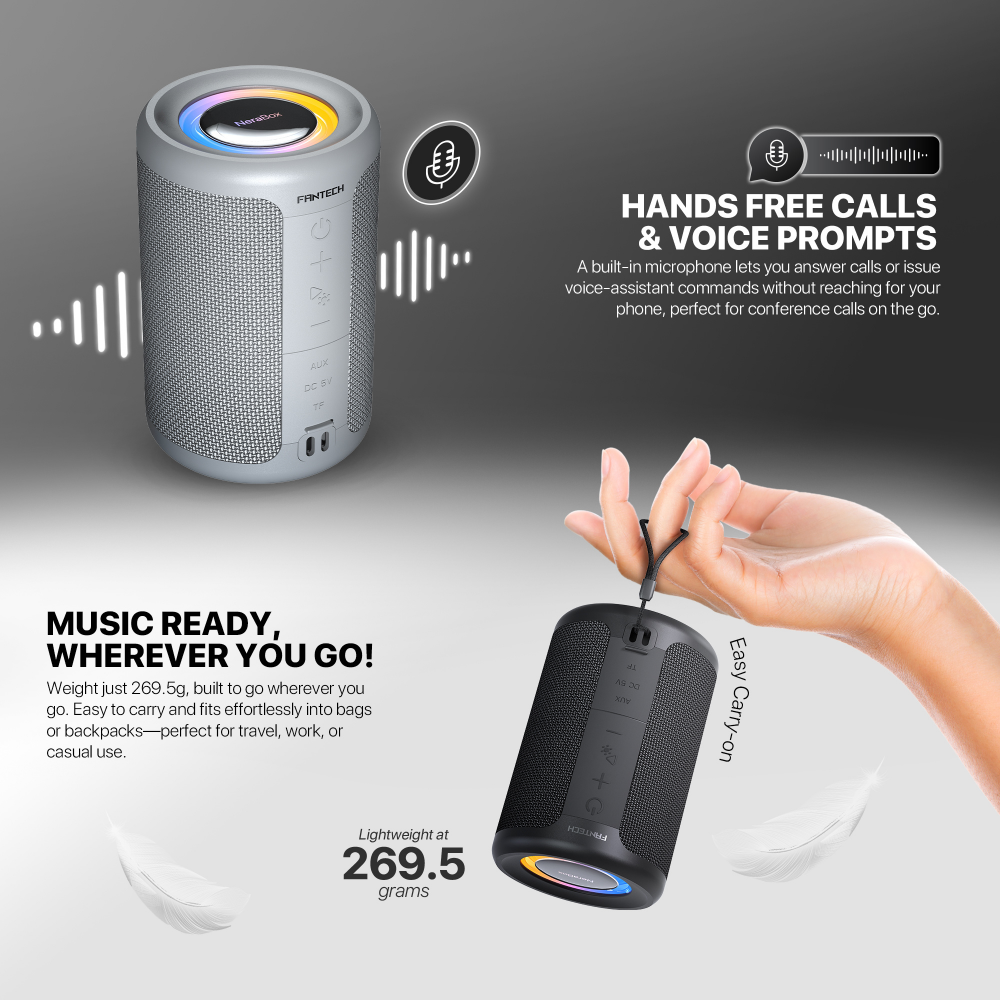 Bluetooth zvucnik Fantech BS154 NeraBox sivi