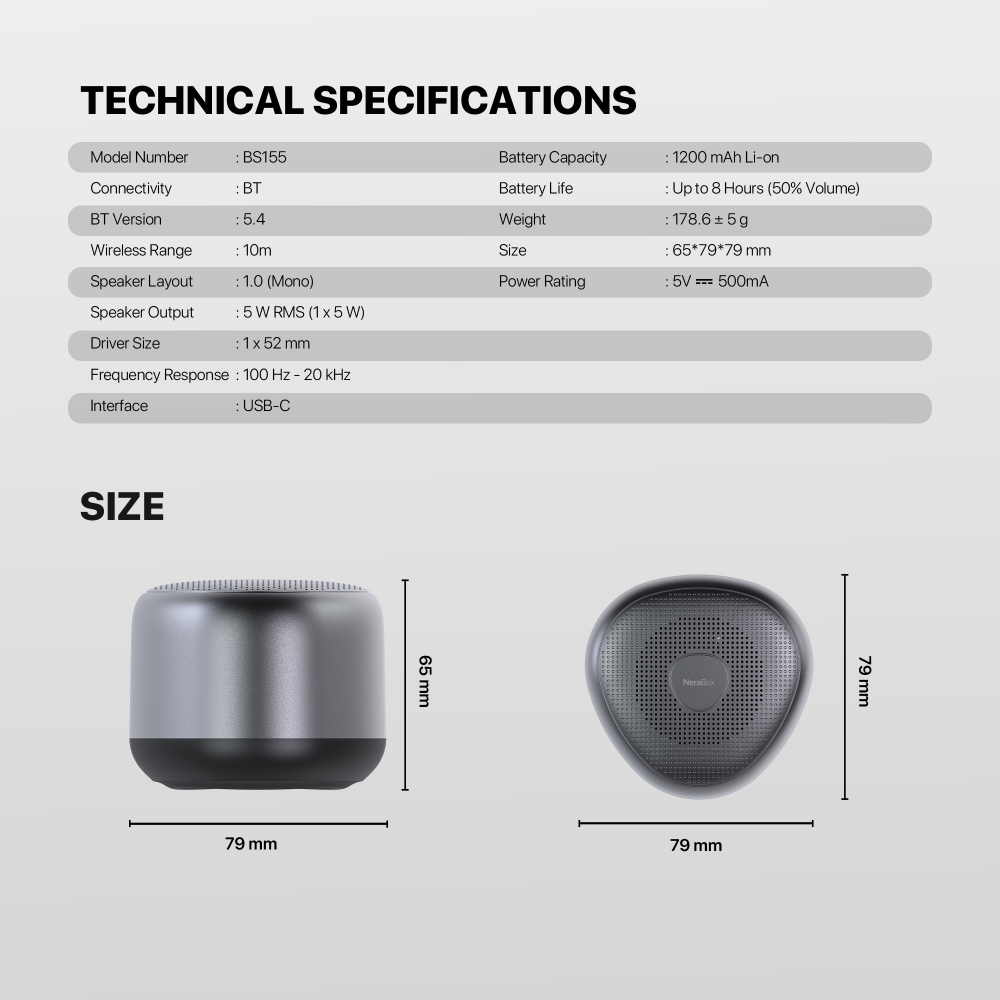 Bluetooth zvucnik Fantech BS155 NeraBox crni