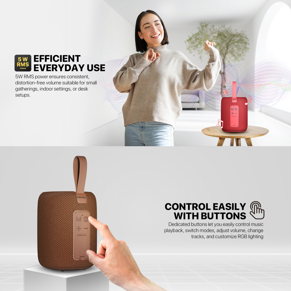 Bluetooth zvucnik Fantech BS157 NeraBox braon