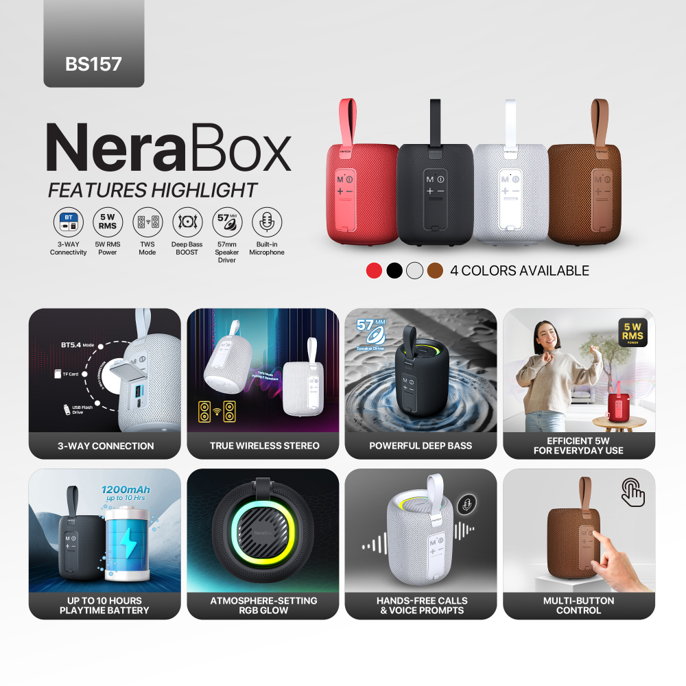 Bluetooth zvucnik Fantech BS157 NeraBox sivi