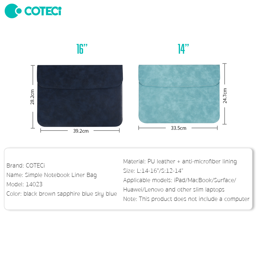 Torba za laptop Coteci 14023 14-16 inch braon