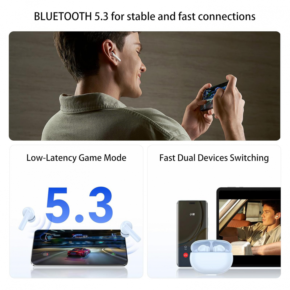 Bluetooth slusalice HONOR CHOICE earbuds X7i bele