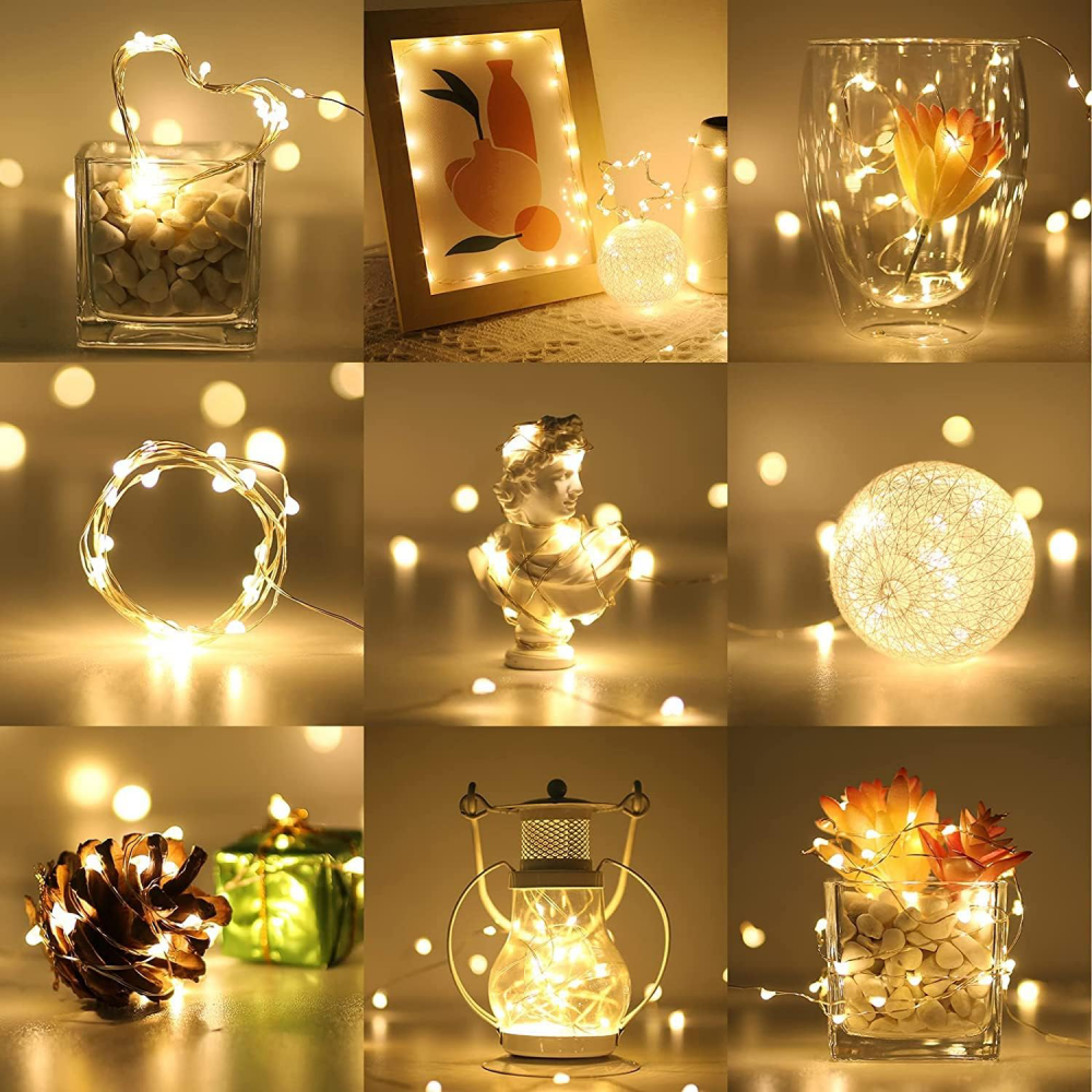 Novogodisnji ukras LED lampice toplo zute (5m) sa kontrolerom JWD