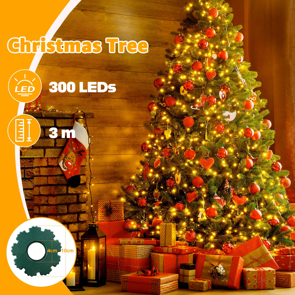 Novogodisnji ukras LED lampice za jelku toplo zute (3m) EL