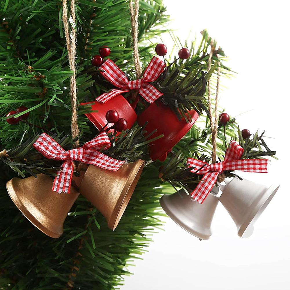 Novogodisnji ukras za jelku zvoncici EL beli