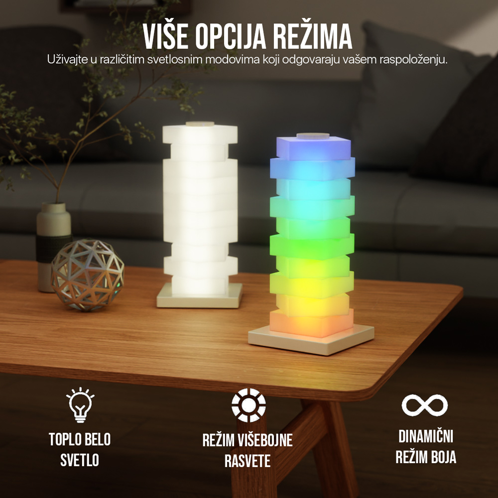 LED lampa sa wireless punjacem DIY02 bela