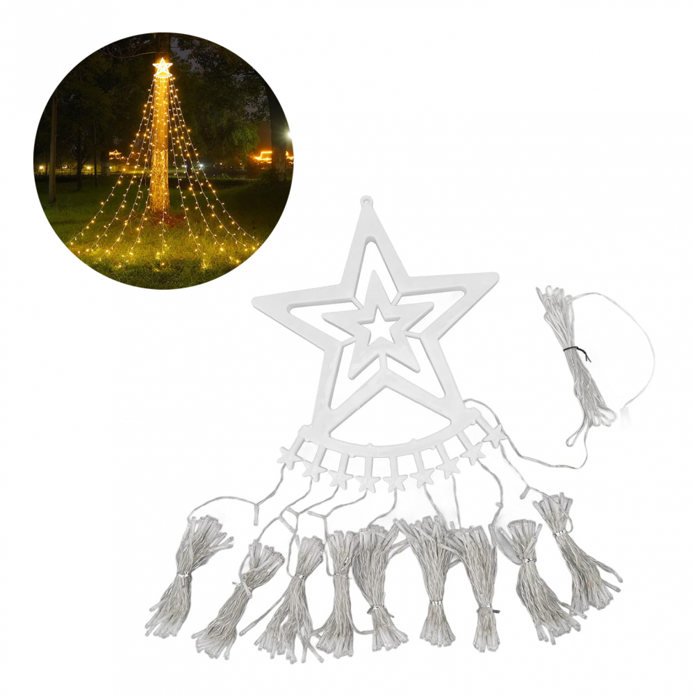 Novogodisnji ukras LED lampice sa zvezdom toplo zute JWD