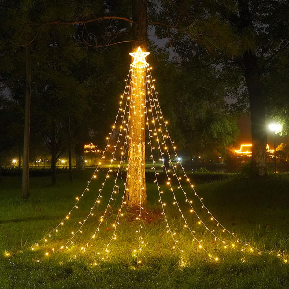Novogodisnji ukras LED lampice sa zvezdom toplo zute JWD